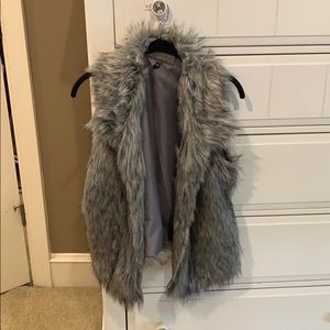 CiSono by Cavalini gray fur vest
